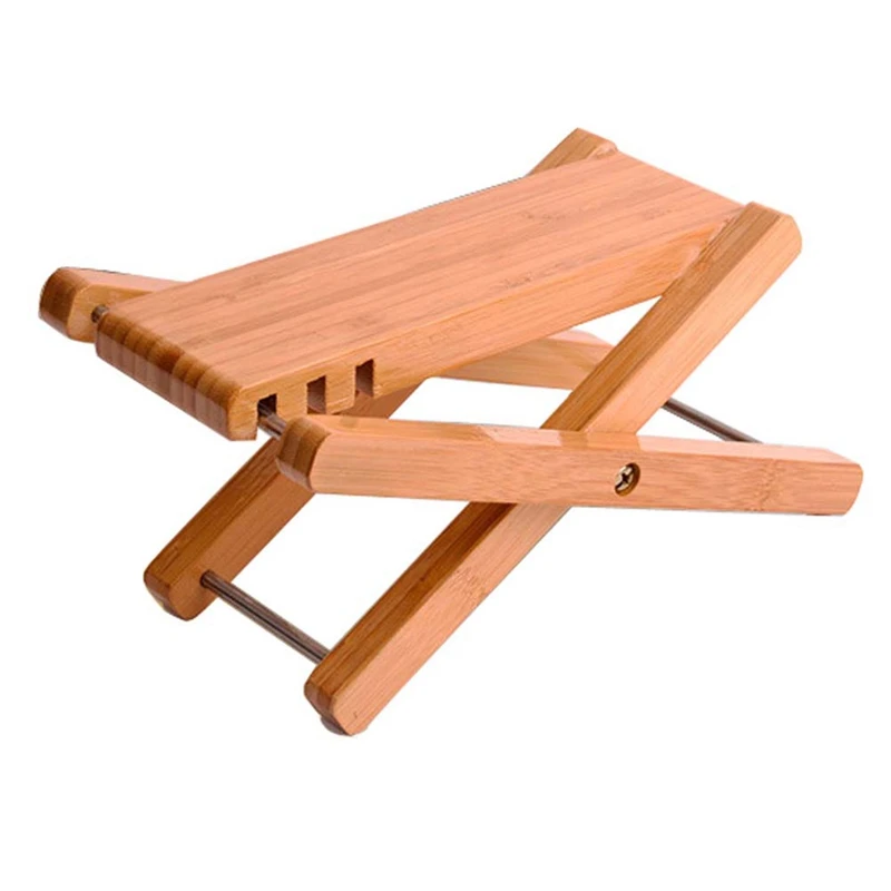 Подставка для гитары Складная бамбуковая деревянная Подножка педаль