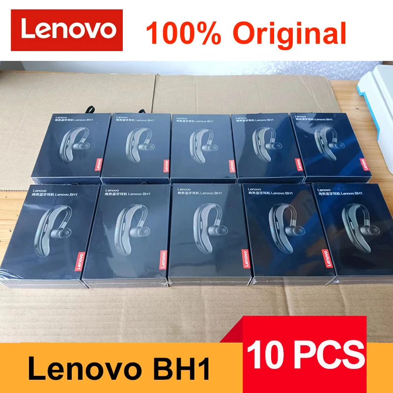 

Lenovo 10PCS BH1 Bluetooth Earphone Ear Hook Wireless Headphone With Microphone Handfree TWS Earbuds Headset For Car Phone