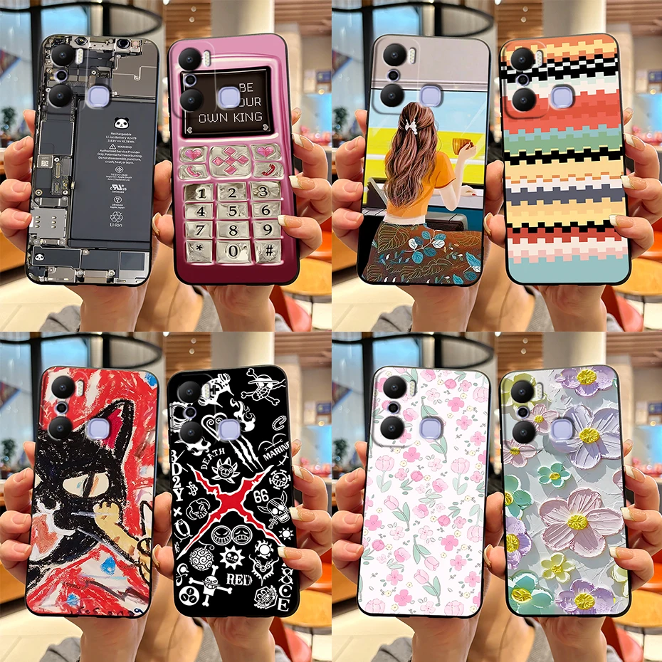 Для Infinix Hot 20i 20 чехол X6826 X6826B X665C X665E Стильный из мягкого ТПУ для телефона Play Hot20i