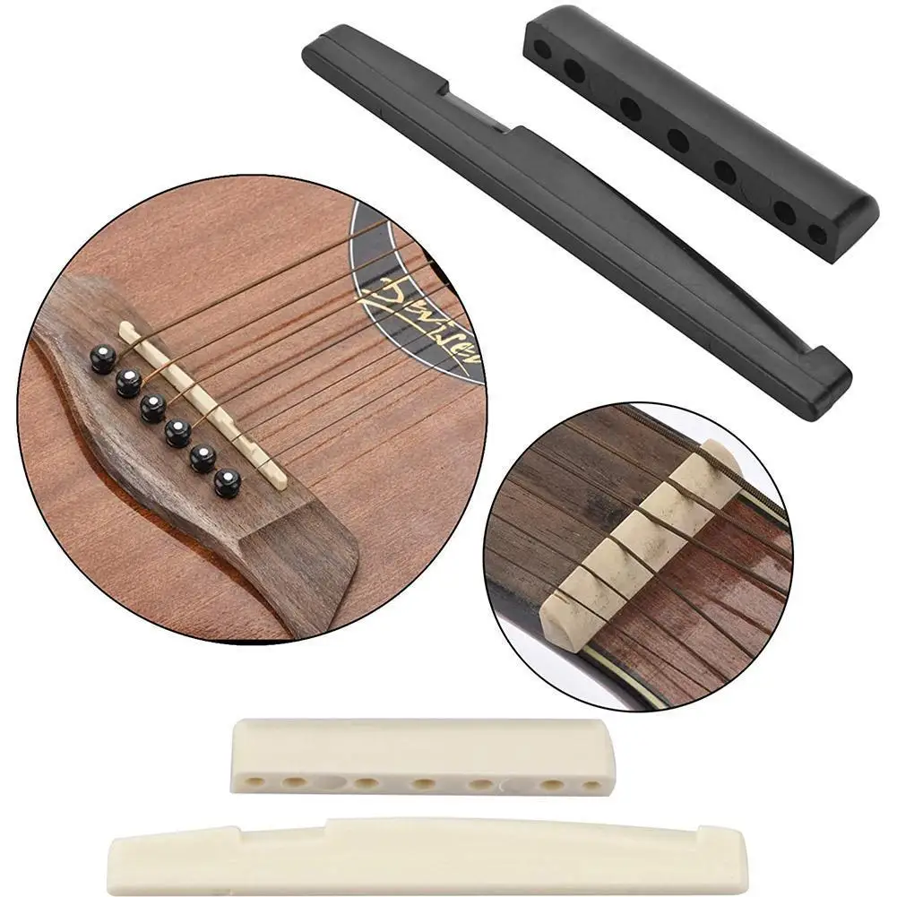 

Musical Instruments Bone Nut For Electric Guitar Bone Nut Saddle Guitar Accessories White Black Guitar String Pillow