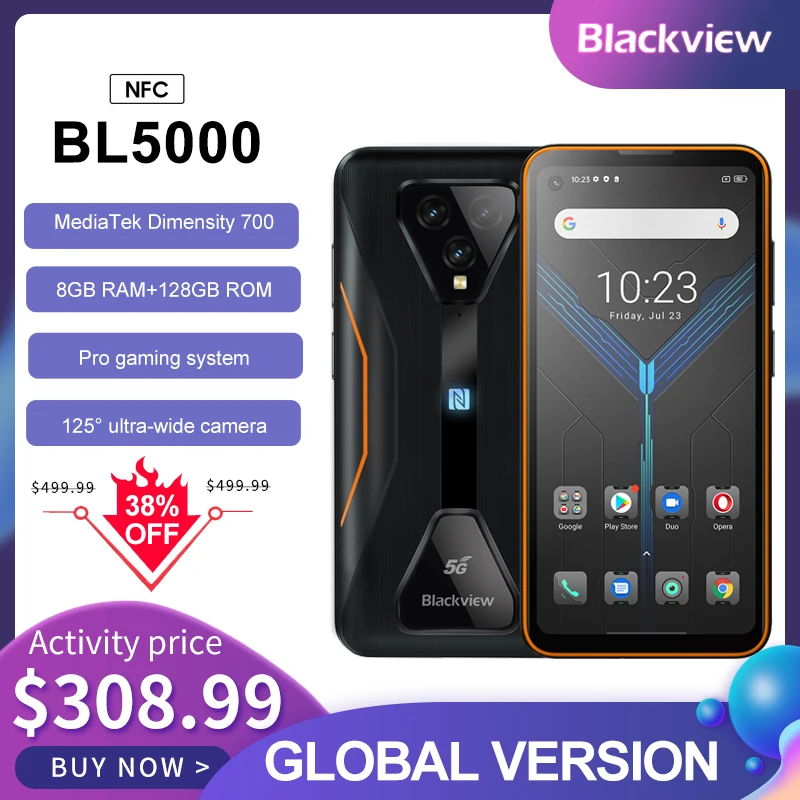Blackview BL5000 смартфон с 5 5-дюймовым дисплеем ОЗУ 8 Гб ПЗУ 128 ГБ 4980 мАч |