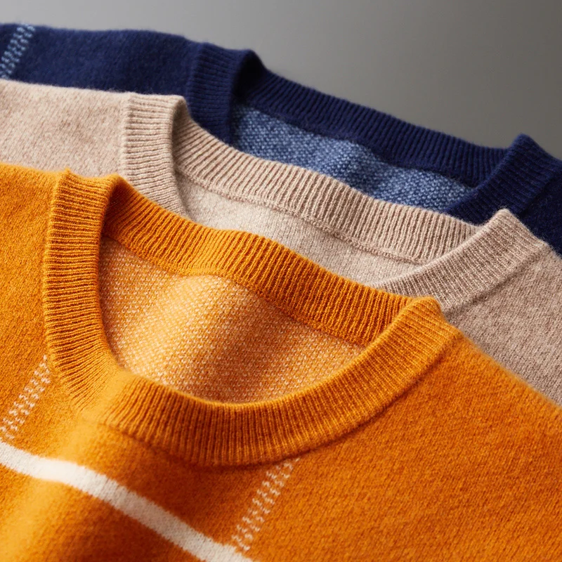 Cashmere Sweater Men's Round neck Pullover Autumn and Winter Casual