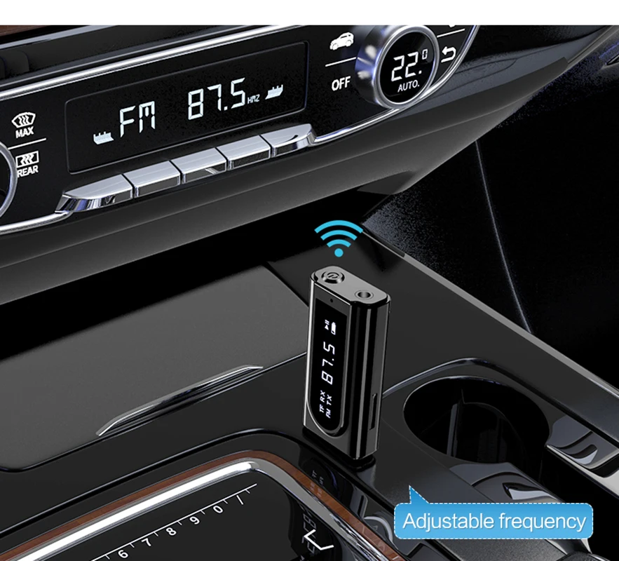 FM-трансмиттер VAORLO с приемником Bluetooth 5 0 AUX USB |