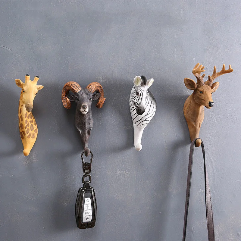 

Крючок для хранения в виде мультяшных животных, креативный индивидуальный дизайн, настенный крючок, фотостеллаж, прямая покупка K357