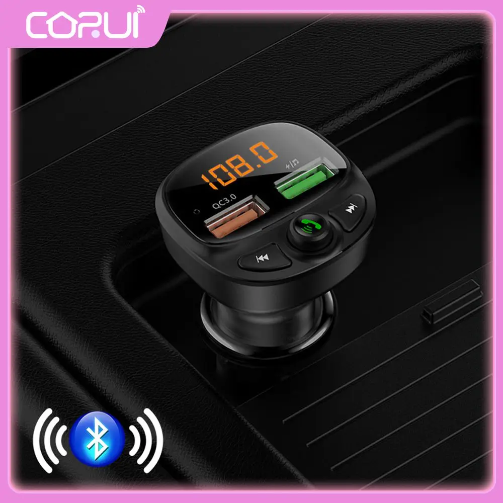 

Car 5.0 FM Transmitter Wireless FM Radio Adapter Music Player Car Kit Hands-Free QC3.0 Fast Charger