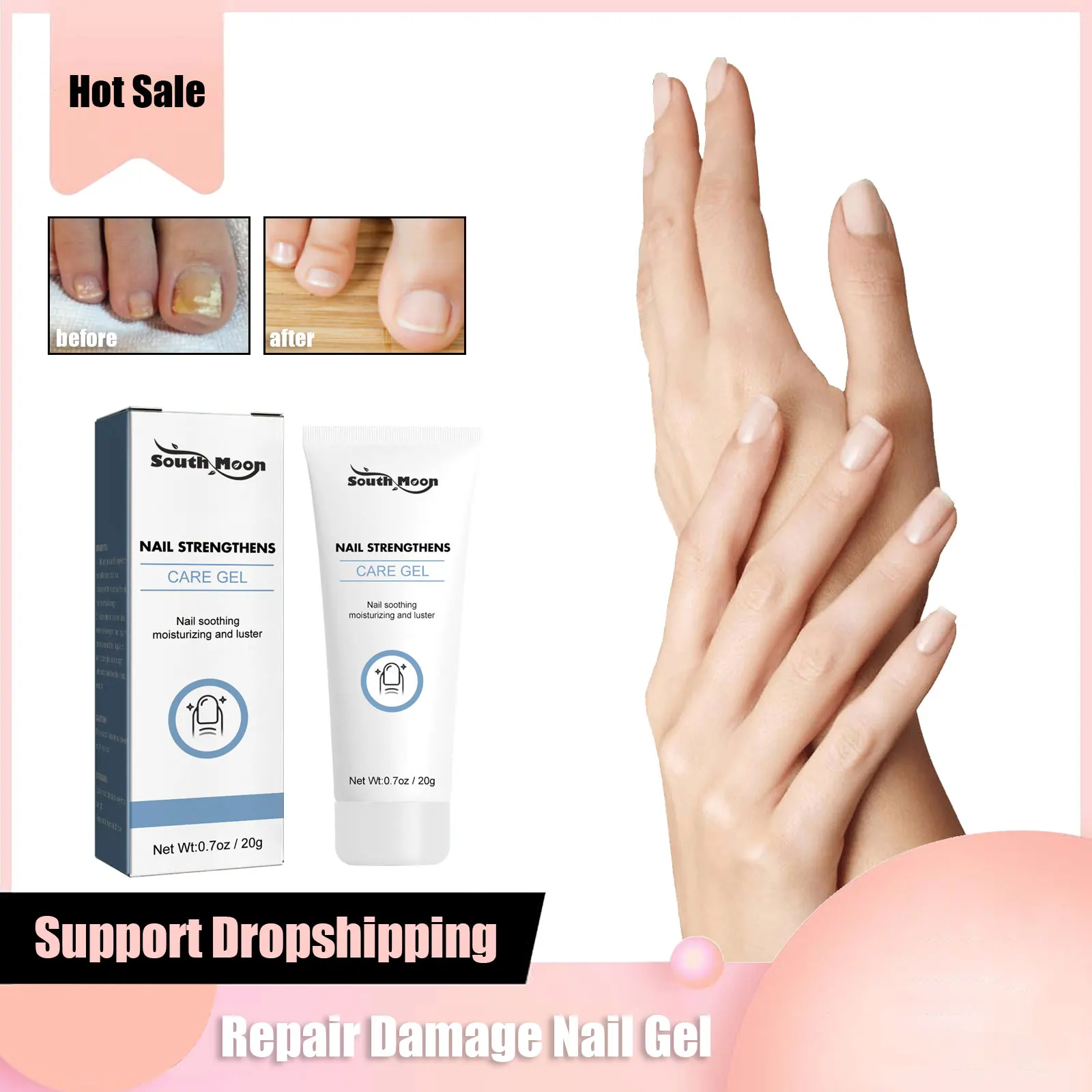 

Nail Repair Treatment Gel Brightening Grey Nails Care Nail Fungus Removal Repairing Crack Toenail Anti Infection Paronychia Gel