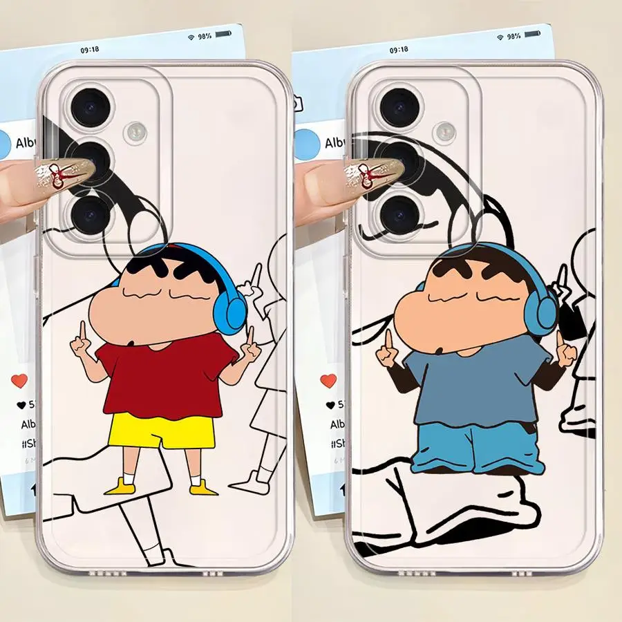Фото Крутой чехол для телефона с изображением Шин-чана для Samsung Galaxy A56 A50 A26 A24 A54 A15 A33 A52 A36 A13 A52 A31 A34 A35 A14 A16 A55 №1