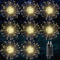 led christmas firework fairy string lights outdoor 510pcs exploding star garland light for wedding party garden courtyard decor