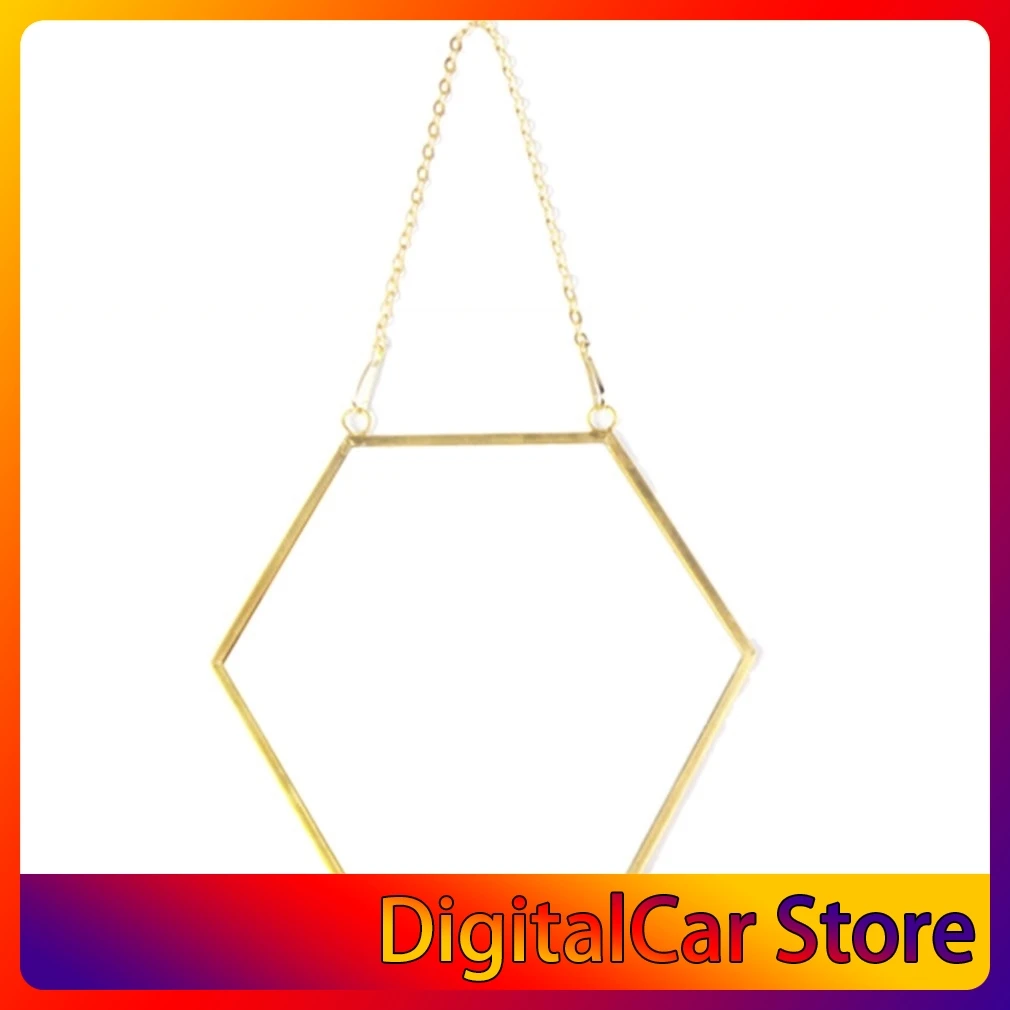 

Nordic Minimalist Home Decoration Geometric Shape Gold Brass Hexagonal Mirror Bathroom Mirror Entrance Mirror Makeup Mirror