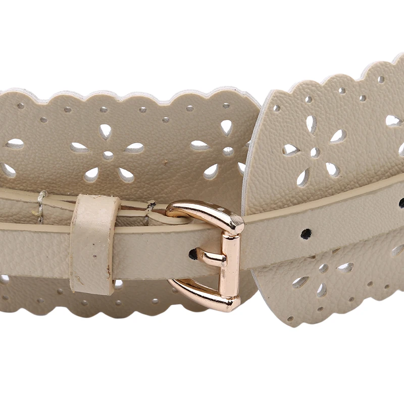 Женский широкий пояс с цветочным принтом |