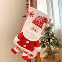 45x28cm christmas gift socks noel gift bag x mas tree decor christmas stockings santa claus gifts merry christmas decor for home