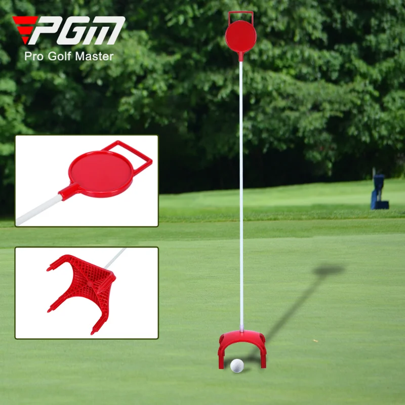 PGM Golf Green Hole Cup Flag Pole Portable Removable Golf Hole Flag Putting Swing Trainer Supplies Beginner Golf Training Aids