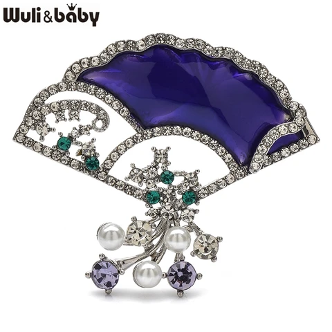 Брошь-веер Wuli&baby