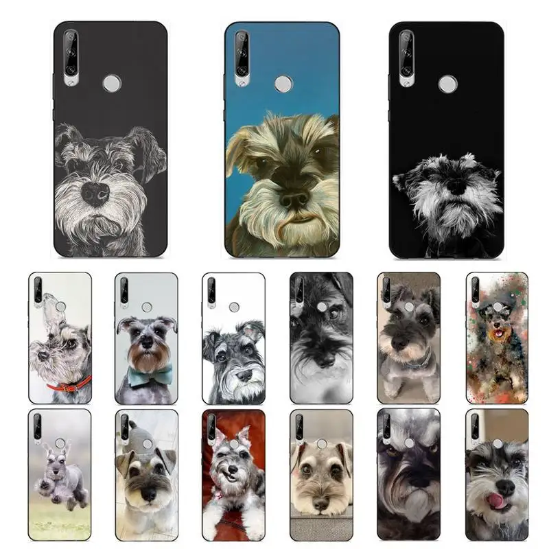 

YNDFCNB Lovely Dogs Schnauzer Phone Case for Huawei Y 6 9 7 5 8s prime 2019 2018 enjoy 7 plus