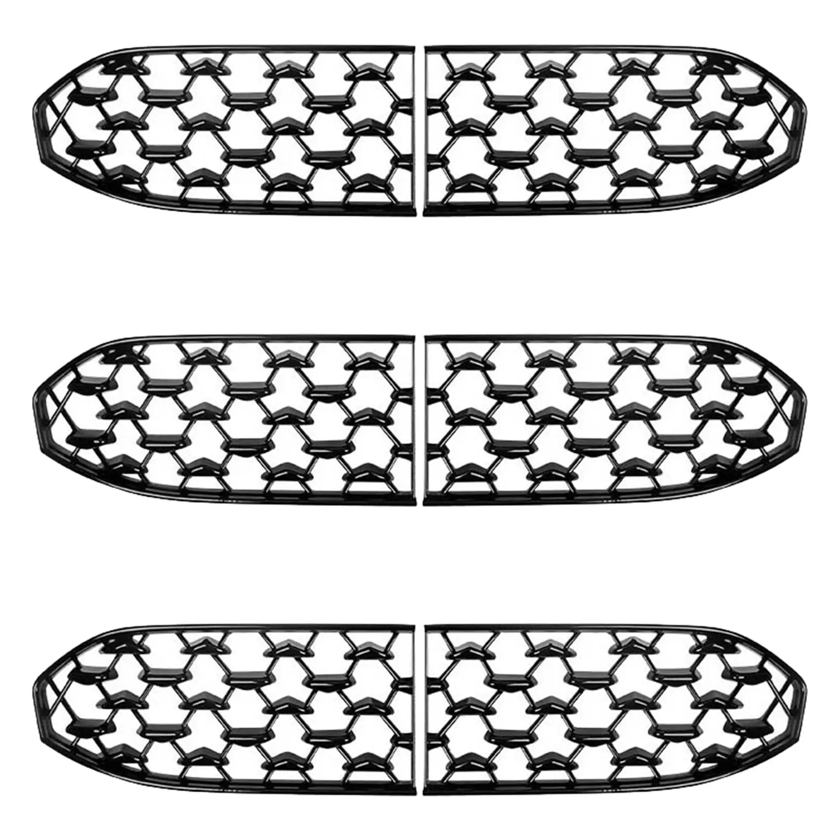 6 шт. передняя и нижняя решетки радиатора для Mazda CX30 CX-30 2020-2021