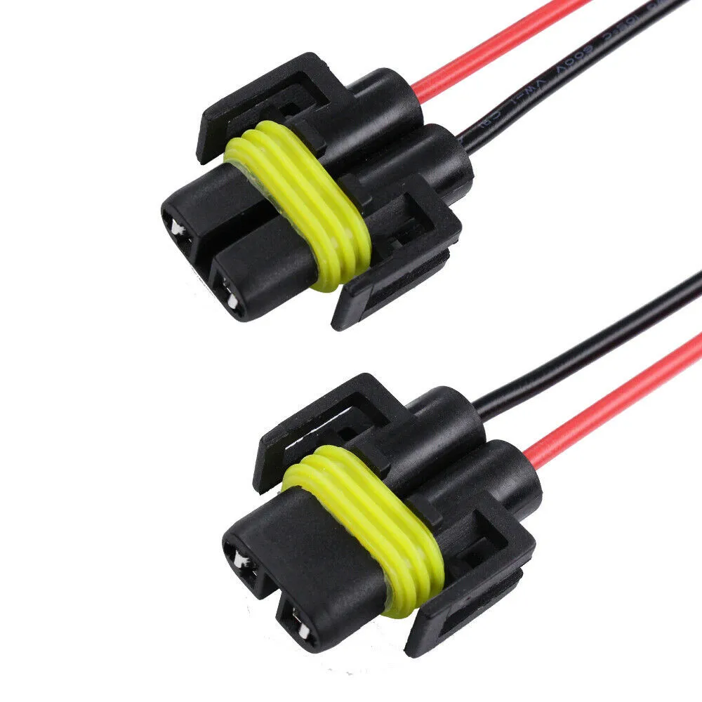 

2pcs H11 H8 Female Connector Adapter Wiring Harness Socket Plug Fog Light Car Female Socket Extension Connector Headlight