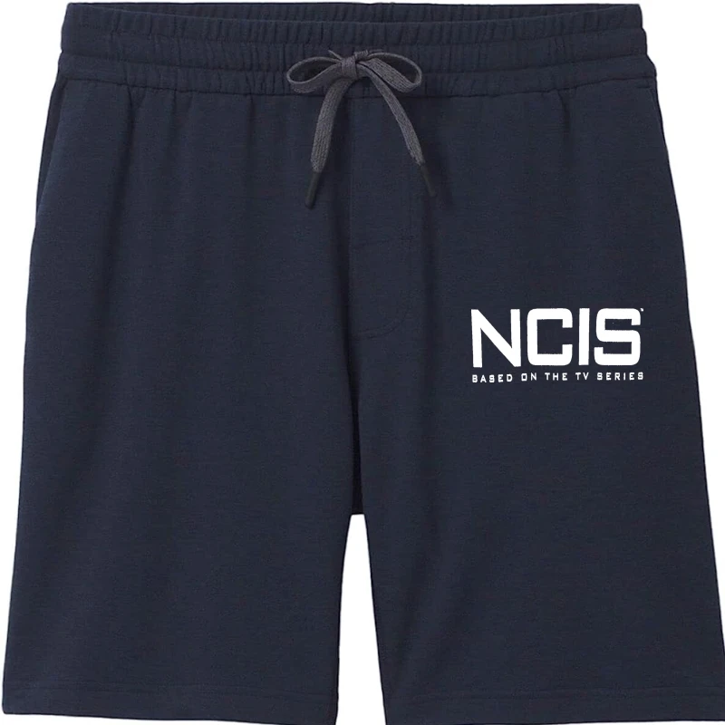 

Simple Design Navy Blue Mens NCIS Logo shorts for men
