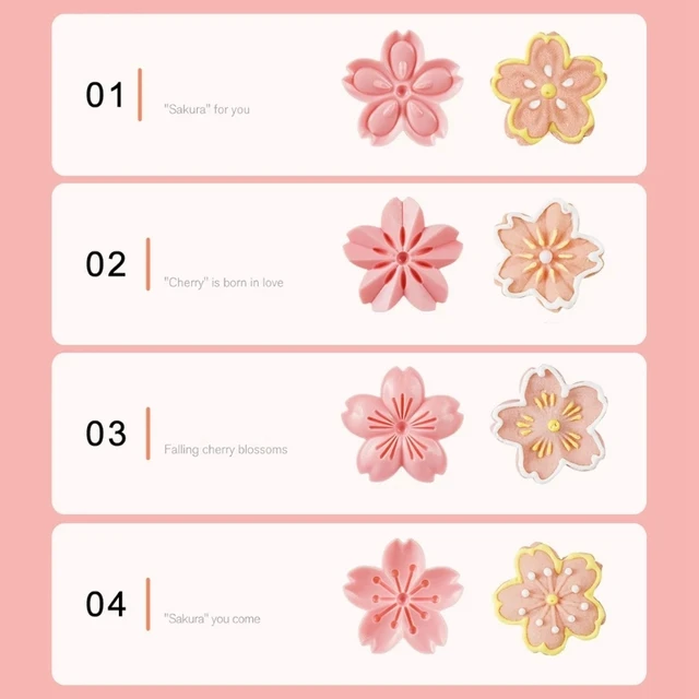 Sakura Flower Cookie Mold Stamp Biscuit Cutter Cherry 5