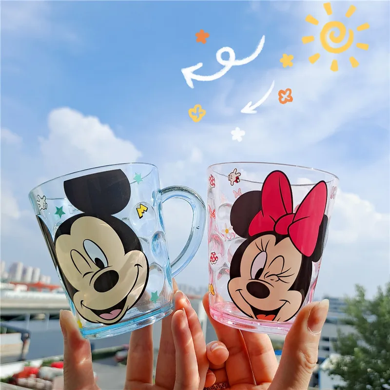 

Disney Mickey Minnie Frozen 2 Princess Elsa Milk Cup ABS Cups BPA free Kids Toothglass Cartoon Pixar Mermaid Cup Children Toys