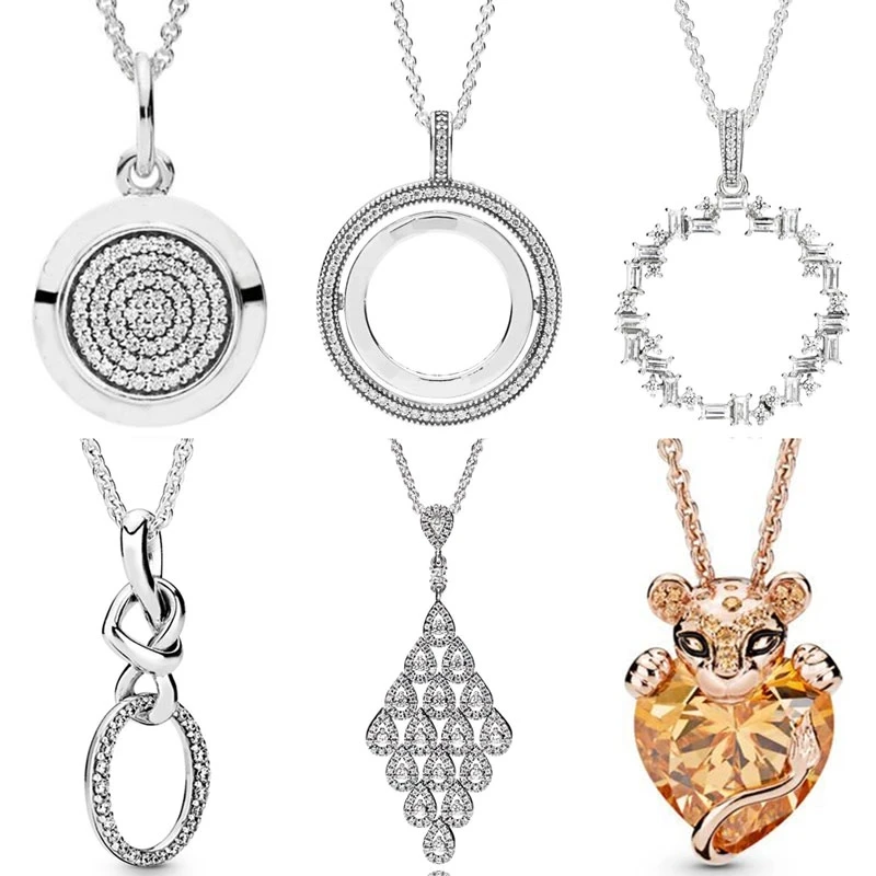 

Новое оригинальное блестящее ожерелье с логотипом вращающиеся сердца Lioness, очаровательное Европейское ювелирное изделие