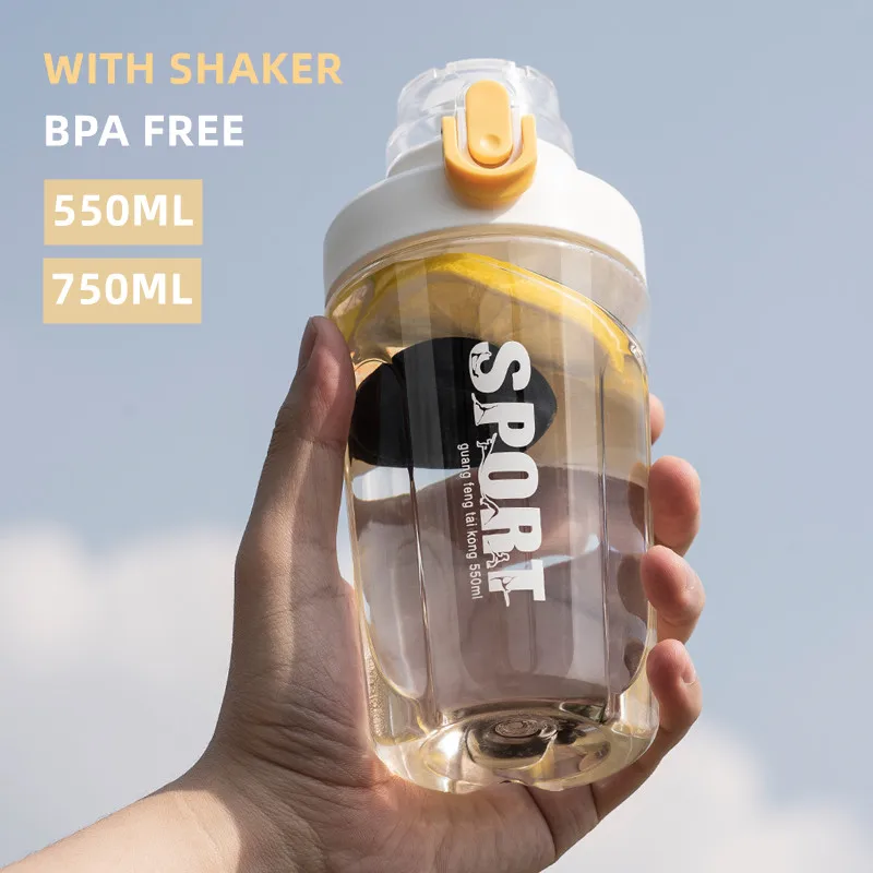 700ML Gym Shaker Sport Bottles Whey Protein Powder shaker Cup For Bodybuilding Plastic Portable blender Water Bottle Drink mixer