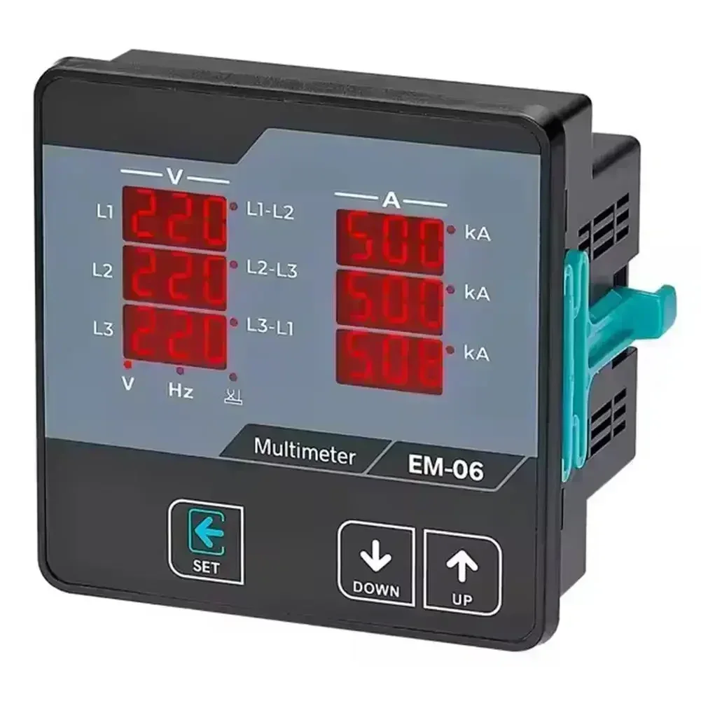 Трехфазный цифровой измеритель SEM-60D100D250D с кольцевыми датчиками, светодиодный дисплей, измерение напряжения и тока, корпус из АБС-пластика (art.: 3920d3296c163) - 3920d3296c163