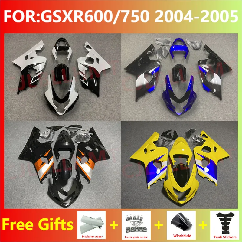 Новый комплект обтекателей для мотоцикла ABS Подходит GSXR600 750 04 05 GSXR 600 gsxr750 K4 2004 2005