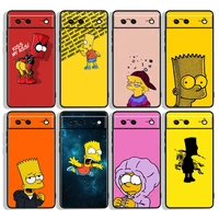 anime simpsons cool shockproof cover for google pixel 5 4 4a xl 5g black phone case shell soft fundas coque capa