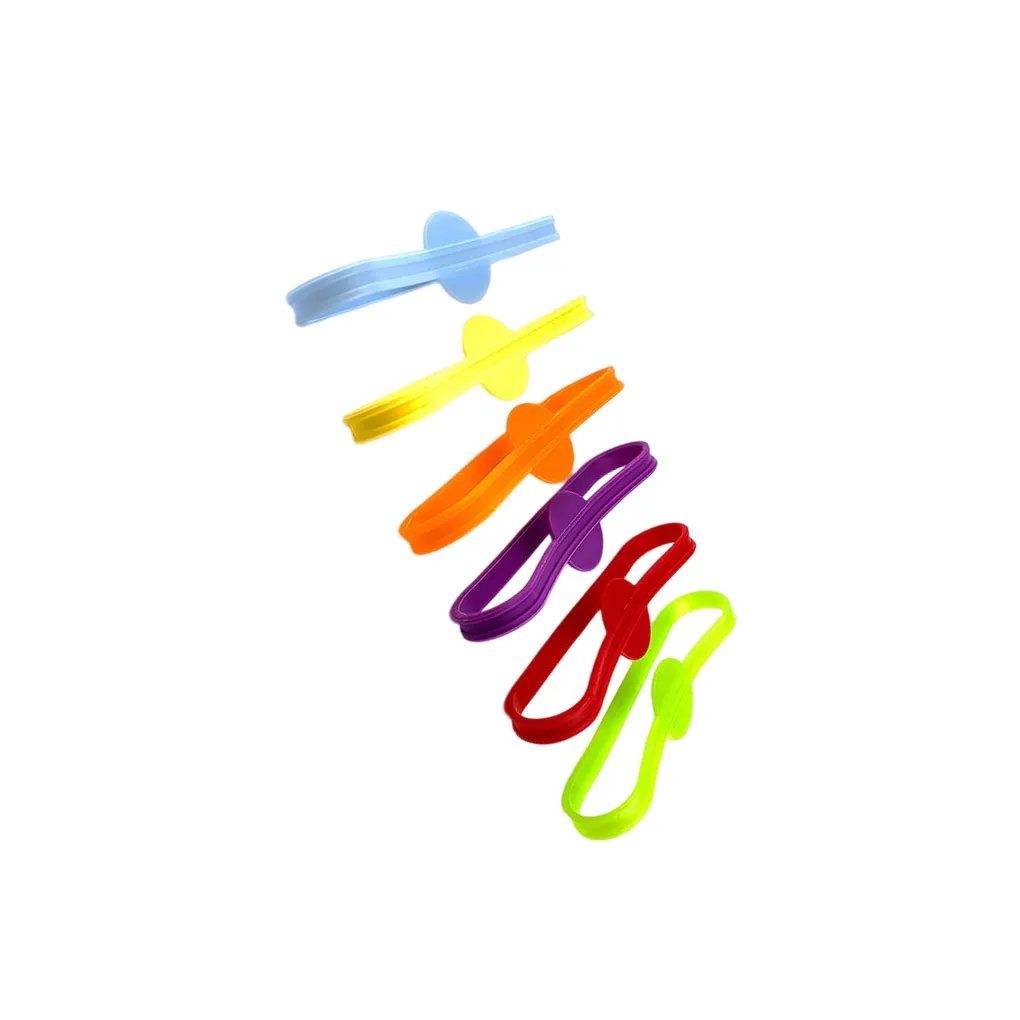 6 Pieces Wine Glass Marker Silicone Drink Party Beverage Water Bottle Juice Marking Labels Strip Tags Color Random