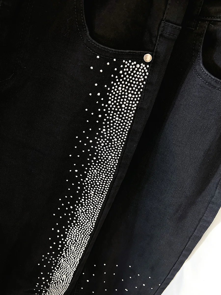 Осень-зима 2024 мужские красивые индивидуальные черные джинсы модные новые