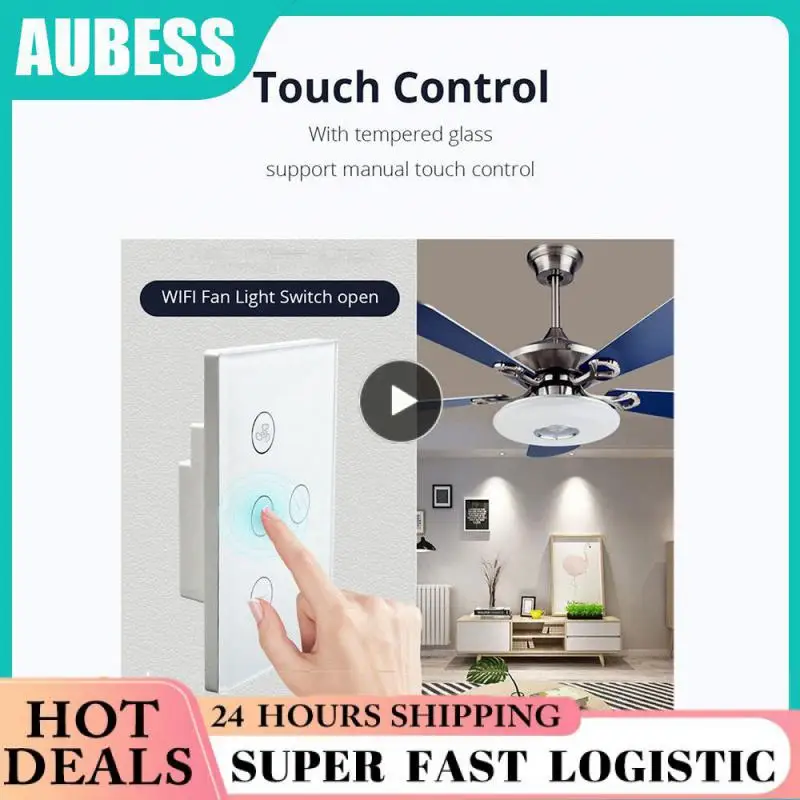 

Smart Wifi Fan Light Switch Tuya Us Ceiling Fan Lamp Switches Remote Various Speed Control Wireless Remote Control App Control