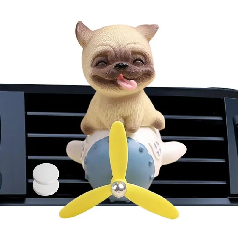 

Vent Propeller Air Freshener Cute Dog Spinning Air Freshener For Car Automotive Air Fresheners For Cars Aromatherapy Ornament