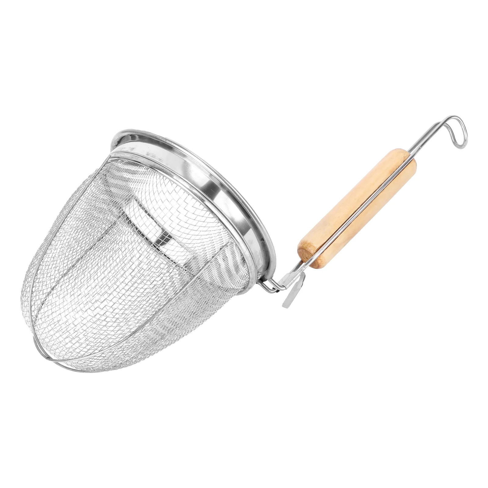 

New Fashion Kitchen Stainless Steel Big Mesh Food Dumpling Noodle Strainer