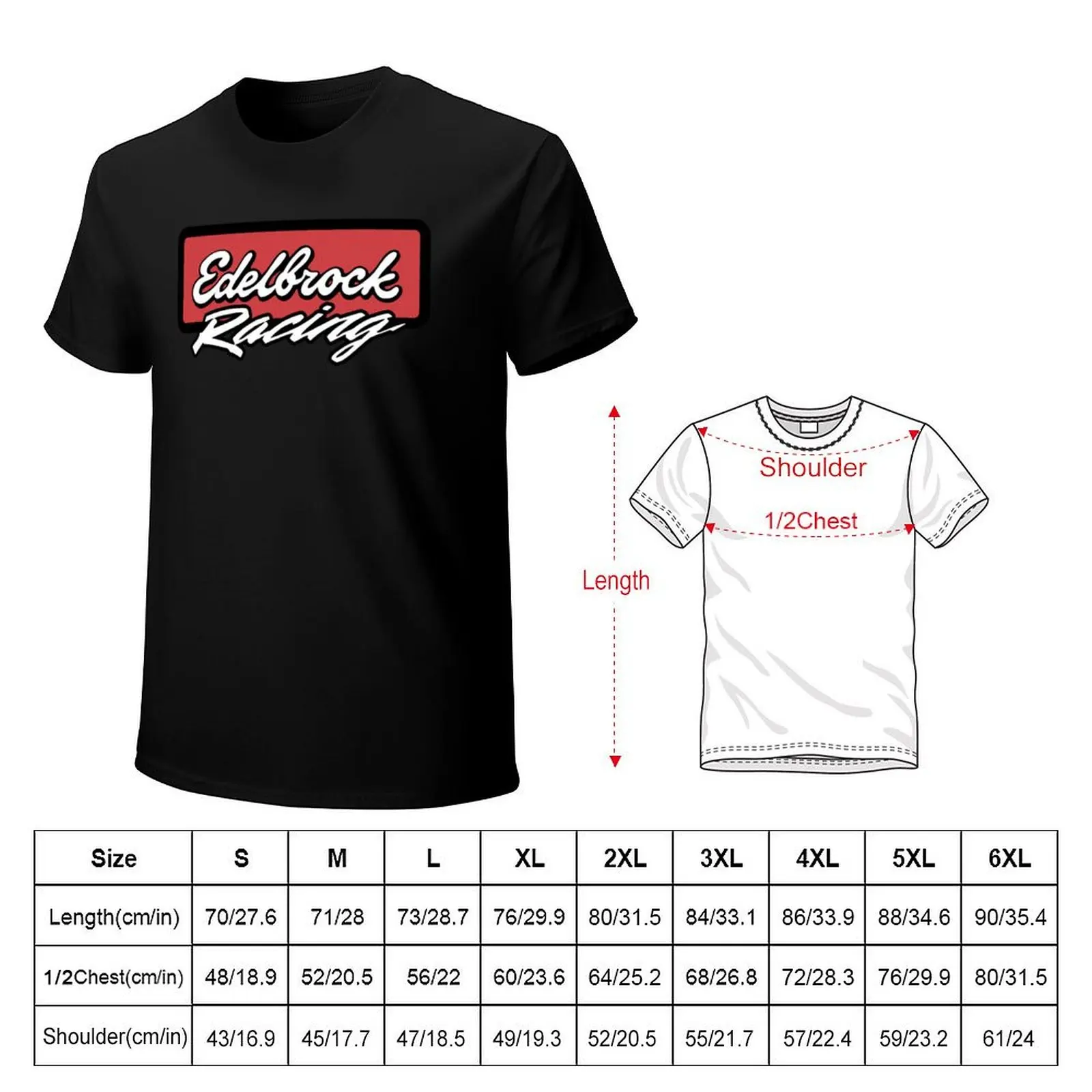 Фото Футболка Edelbrock Racing, футболка с рисунком, футболка с аниме, рубашки с аниме, мужские рубашки №2