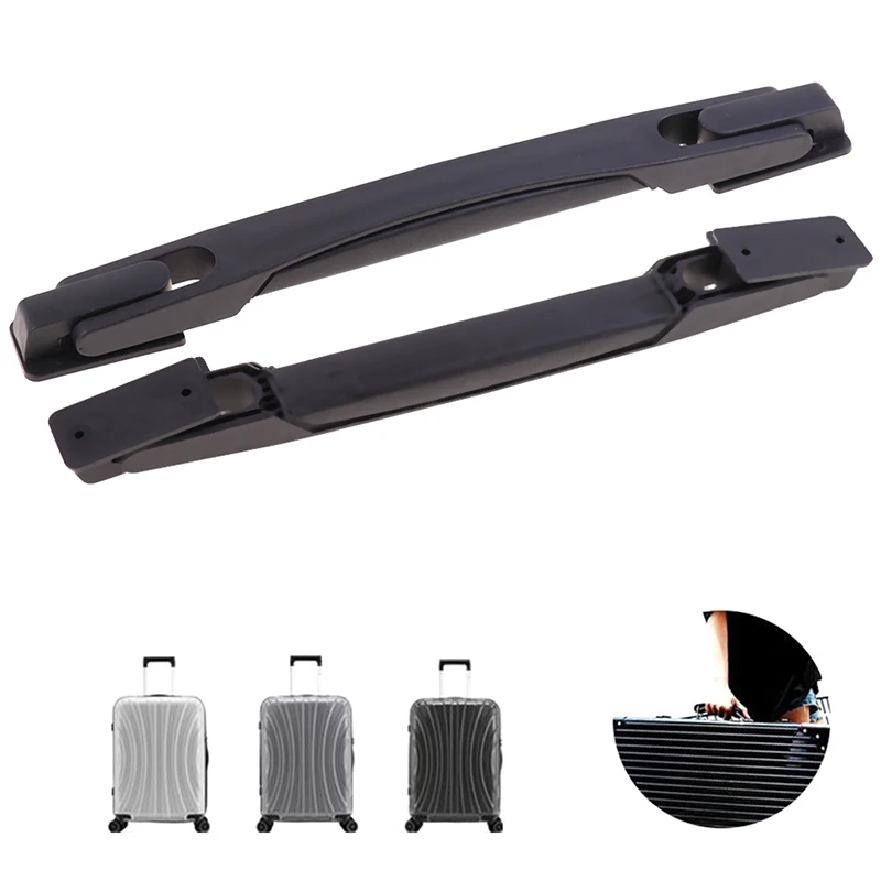 

Black PP Material Suitcase Trolley Handle Trolley Retractable Handles Universal Luggage Accessories Handle Metal Seat