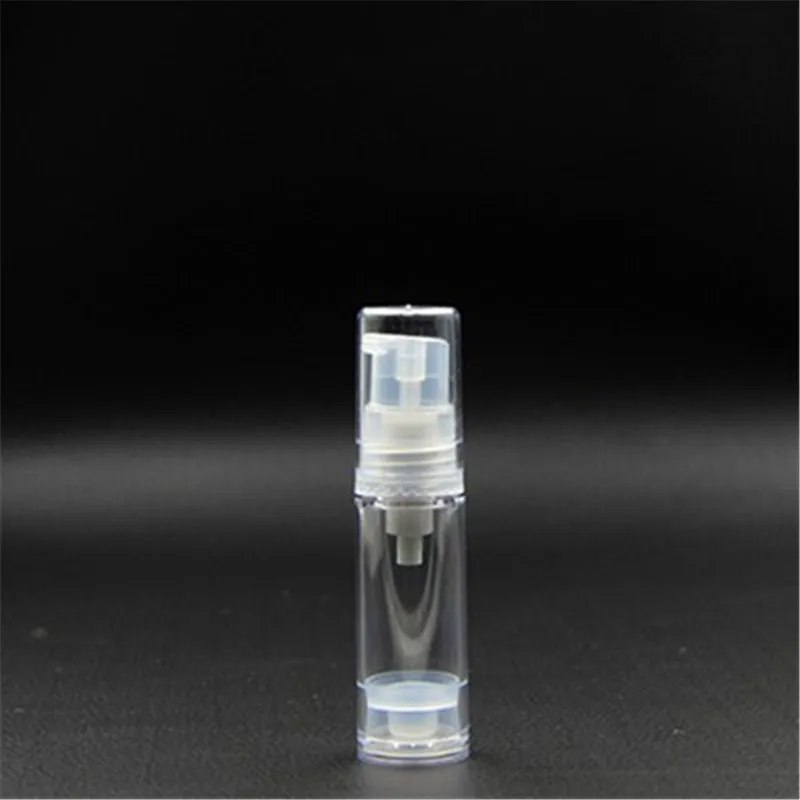 

6pc High Quality, Empty, clear, 5ml vacuum bottle with treatment pump airless bottle refillable bottle Printable custom logo