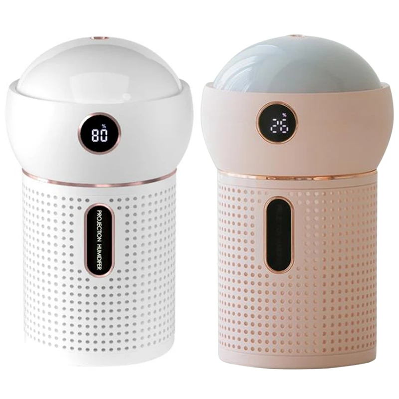 

USB Charging Humidifier,Starry Sky Lamp Projection Humidifier Household Silent Spray Atmosphere Projection Night Light