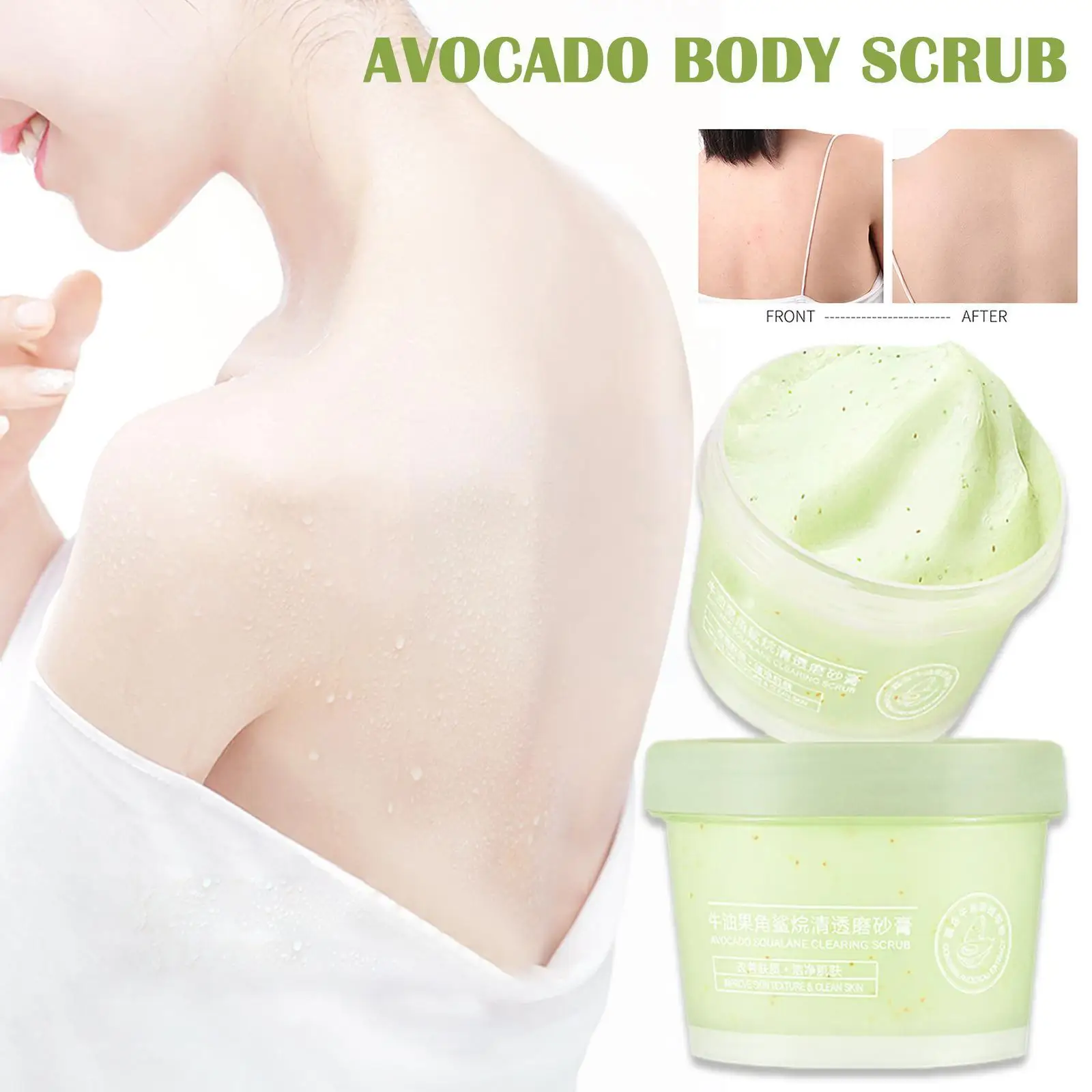 

100g Women Avocado Body Scrub Face Body Skin Whitening Scrub Face Deep Exfoliating Hydrating Scrub Cleansing C4Z2