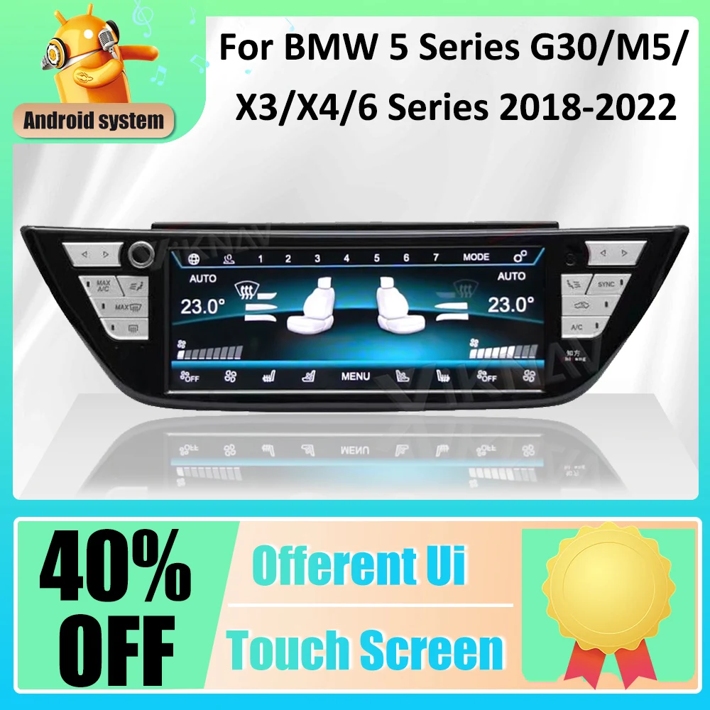

Панель переменного тока для BMW 5 серии G30/M5/X3/X4/6 серии 2018-2022LCD экран контроля климата с кнопками контроля температуры кондиционирования