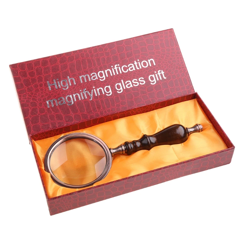 

Magnifying Glass 10X Lens Handheld Illuminated Reading for Seniors Read Coins Stamps Map Inspection Macular DropShipping
