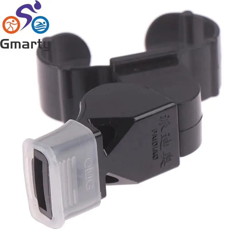 

1 PC New Black Plastic Pealess Finger Grip Sports Referee Whistle