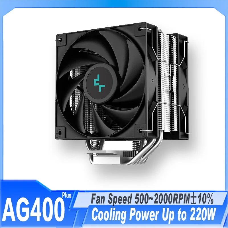 

AG400 Plus 4 Heat Pipe CPU Air-cooled Radiator 120mm 2000RPM Mute Dual Fan Cooling Heatsink For Intel LGA1700 1200 115X AMD AM4