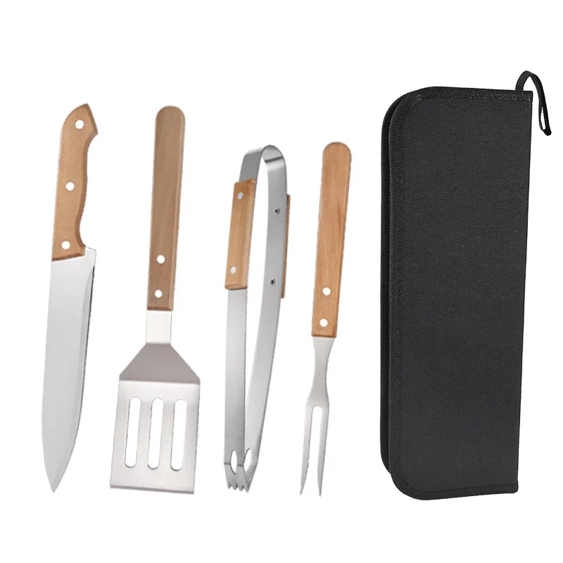 

Grill Tools Set -Grill Accessories with BBQ Tongs, Spatula,Fork,Knife - Grilling Set - Gift Ideas BBQ Accessories, Gifts for Men