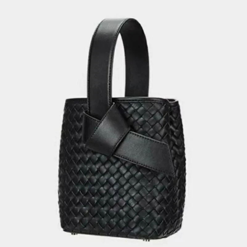 

Woven Portable Bucket Bag Women Handbag 2022 New Spring High Quality PU Leather Women Bag Totes Bag