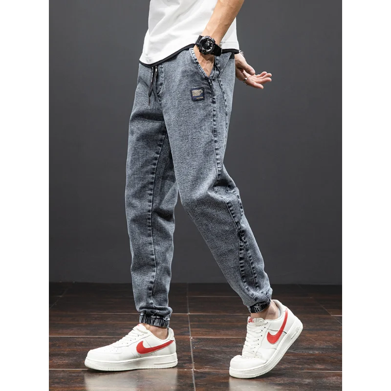 Summer Black Blue Cargo Jeans Men Streetwear Denim Jogger Pants Men Baggy Harem Jean Trousers Plus Size 6XL 7XL 8XL