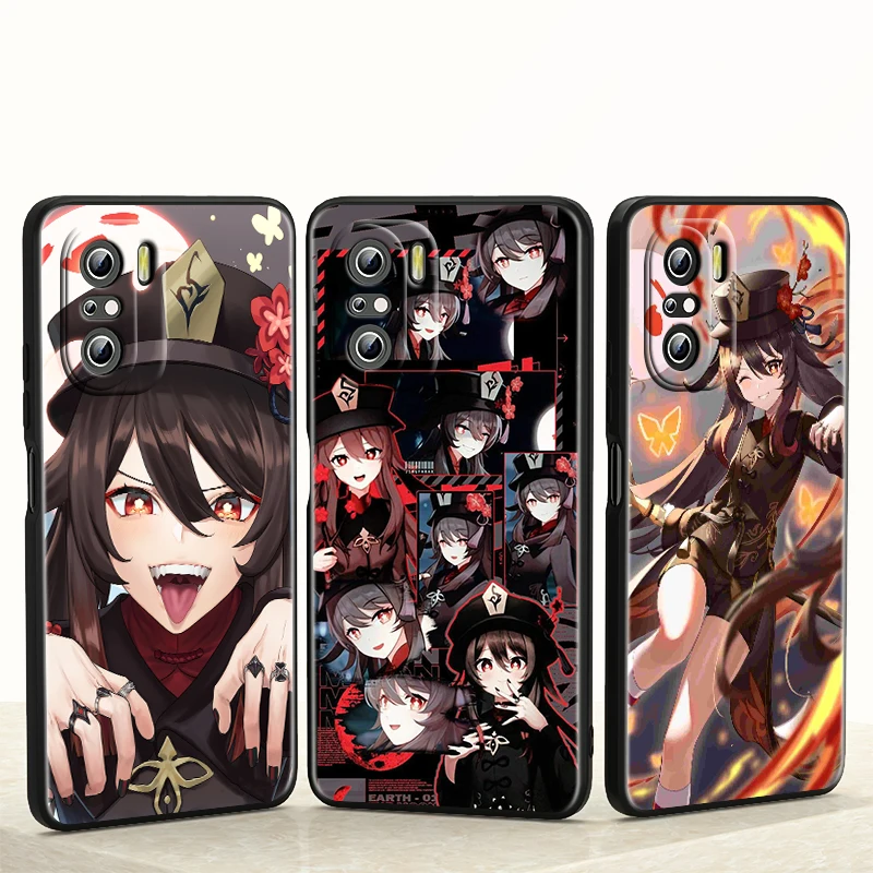 

Genshin Impact Hu Tao HuTao For Redmi 10 K40 K30 Ultra Pro Gaming 9T 9AT 9A 9C 10X Pro 10X GO Soft Black Phone Coque Fundas