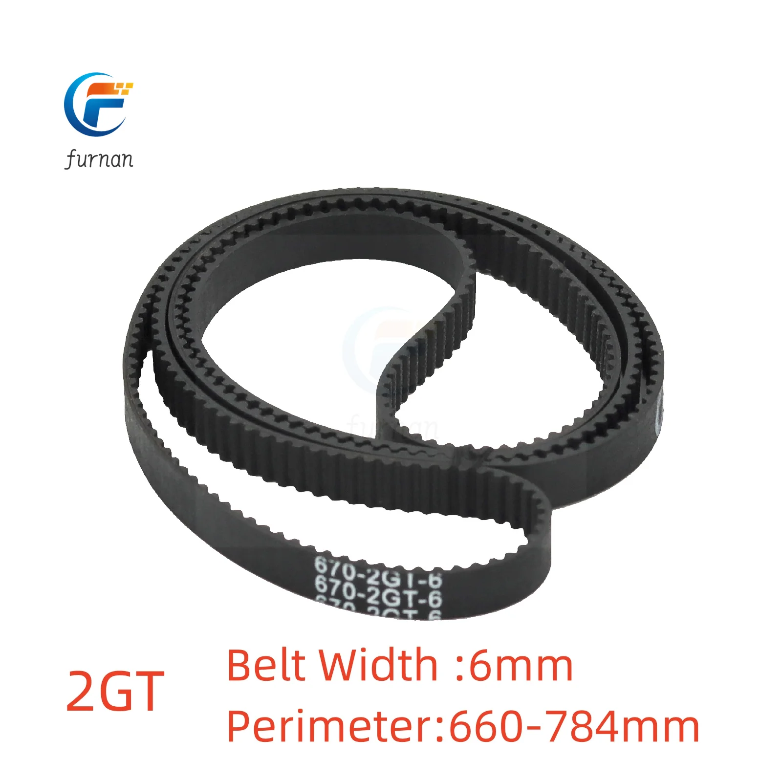 

3D Printer GT2 6mm Closed Loop Rubber 2GT Timing Belt Length 660 670 696 700 710 750 752 760 782 784 mm polia gt2