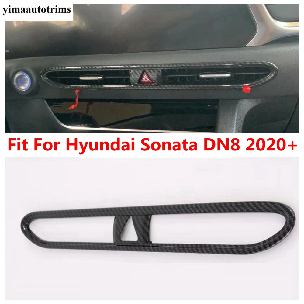 

Крышка вентиляционного отверстия кондиционера, подходит для Hyundai Sonata 10th 2020 2021, углеродное волокно, АБС-пластик, интерьер комплект для ремонт...