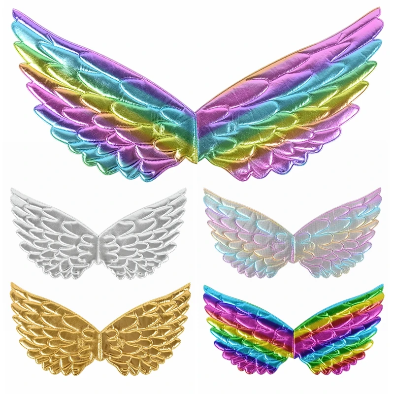 

Angel Wings Rainbow Fairy Little Girls Angel Wings Kids Girl Happy Birthday Party Prom Performance Decoration Props Baby Shower