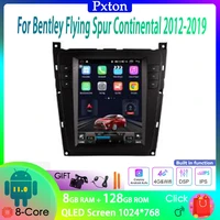 pxton tesla screen android car radio stereo multimedia player for bentley flying spur continental 2012 2019 carplay auto 8g128